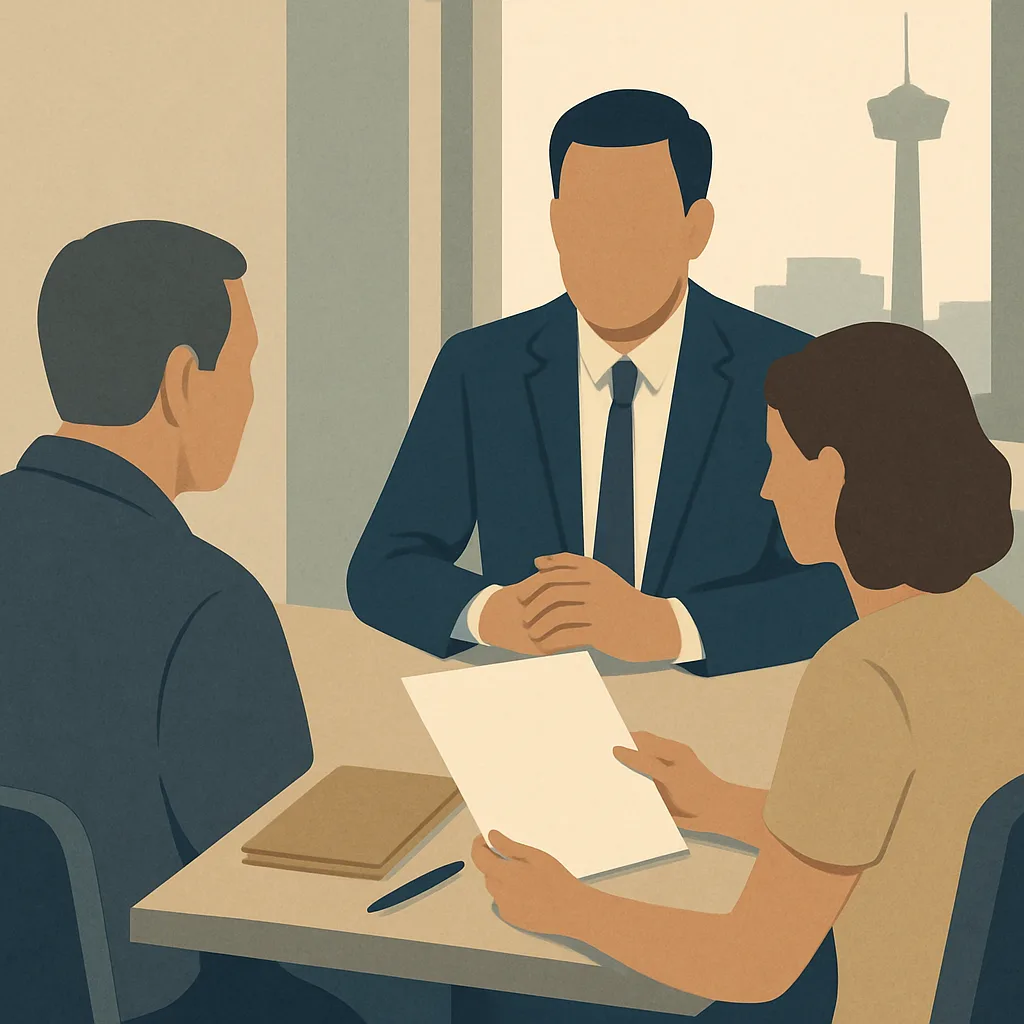 Family and attorney discussing a San Antonio truck accident wrongful death claim