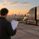 A truck and claim review scene representing a denied San Antonio truck accident claim