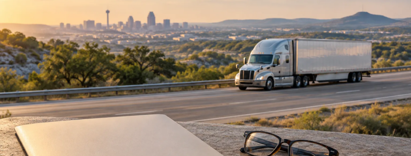 Pre-existing back injury truck accident claim in San Antonio, Texas, with a truck on a local highway