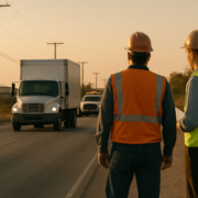 Texas work truck accident third-party claim scene near San Antonio, Texas